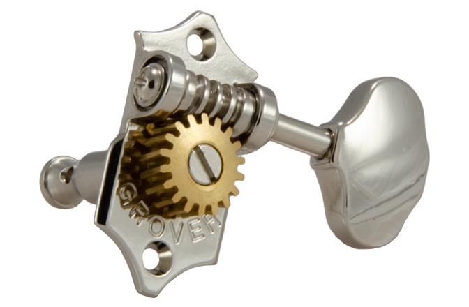 Set cheițe Ukulele Grover U99-18N Sta-Tite Geared Ukulele Pegs Nickel