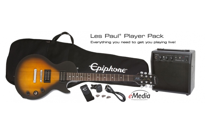 Set chitară electrică Epiphone Les Paul Player Pack VS