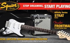 Set chitara electrica Fender Squier Affinity Strat / Frontman 10G Bk