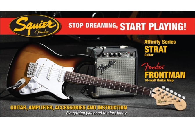 Set chitara electrica Fender Squier Affinity Strat / Frontman 10G Set Sunburst