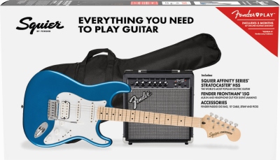 Fender Squier Set chitară electrică Affinity Stratocaster HSS Pack - Lake Placid Blue