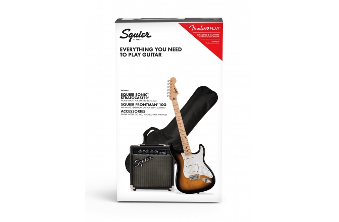 Set Chitară Electrică Fender Squier Sonic Stratocaster Pack 2-Color Sunburst