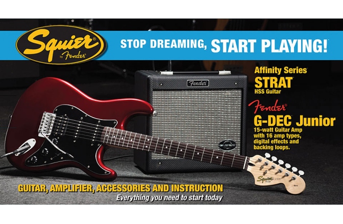 Set chitara electrica Fender Squier Strat HSS & G-Dec Jr.