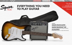 Set chitară electrică Fender Squier Stratocaster Pack - Brown Sunburst