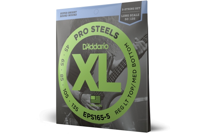 Set coarde de bas Daddario EPS165-5 Custom Light 45-135