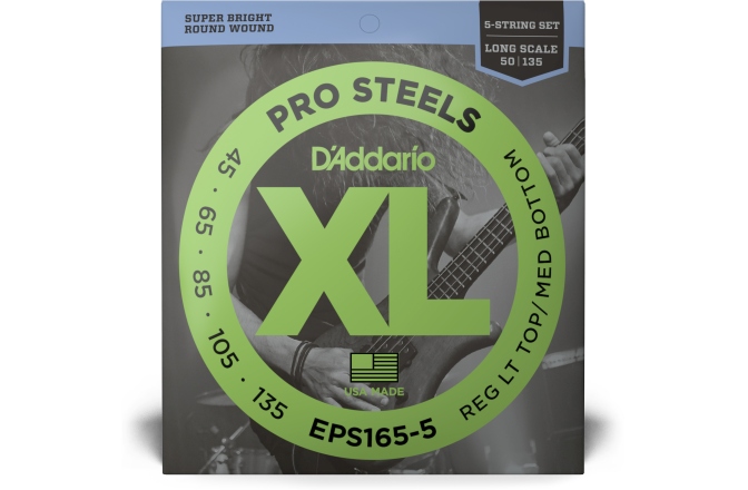 Set coarde de bas Daddario EPS165-5 Custom Light 45-135
