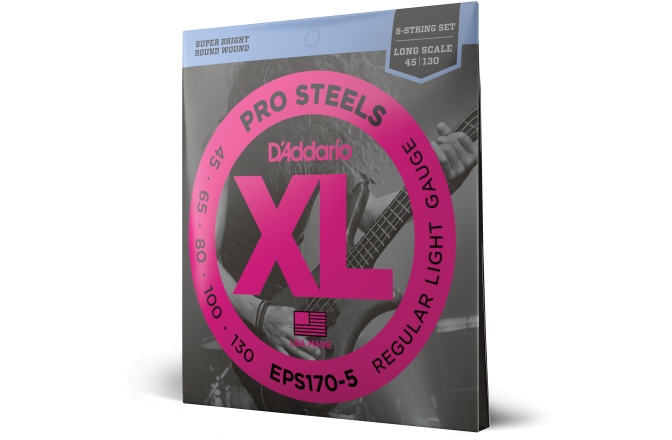 Set coarde de bas Daddario EPS170-5 Light 45-130