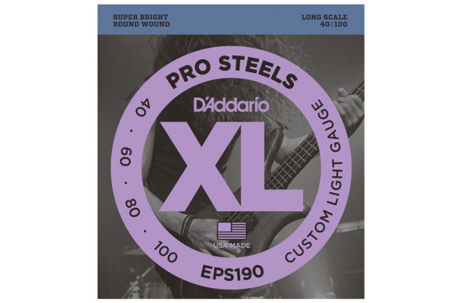 Set coarde de bas Daddario EPS190 Custom Light 40-100