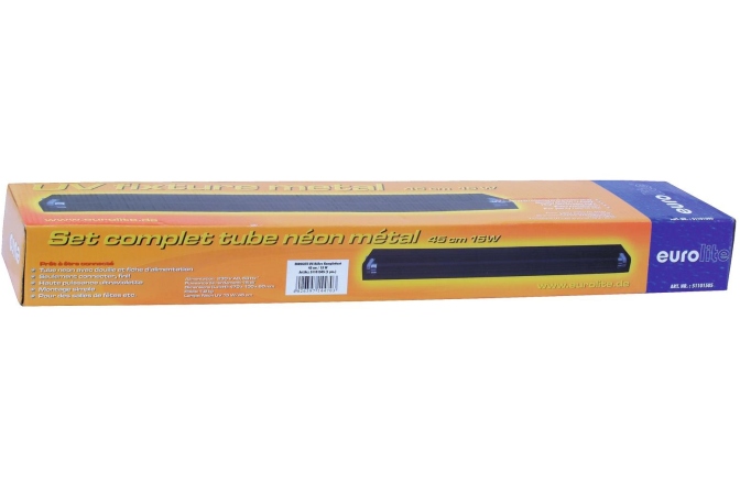 Set complet cu tub UV Eurolite UV Fixture metal 45cm 15W UV-Tube