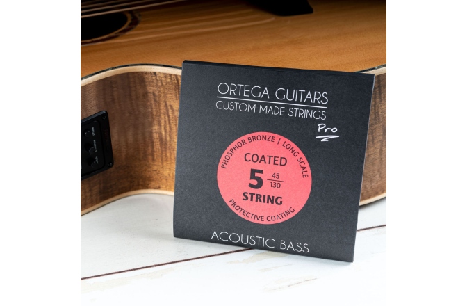 Set corzi bas acustic Ortega Corzi custom "Pro" pt bas acustic cu 5 corzi - 34" / Ph Bronze / .045/.130