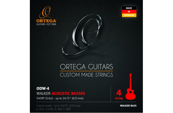 Set corzi bas acustic Ortega Stringset for D-Walker Acoustic Bass Short Scale - Custom Made in Germany