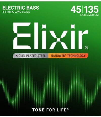 Elixir Set corzi bas Nanoweb Light-Medium 5-string (45-135) 14207