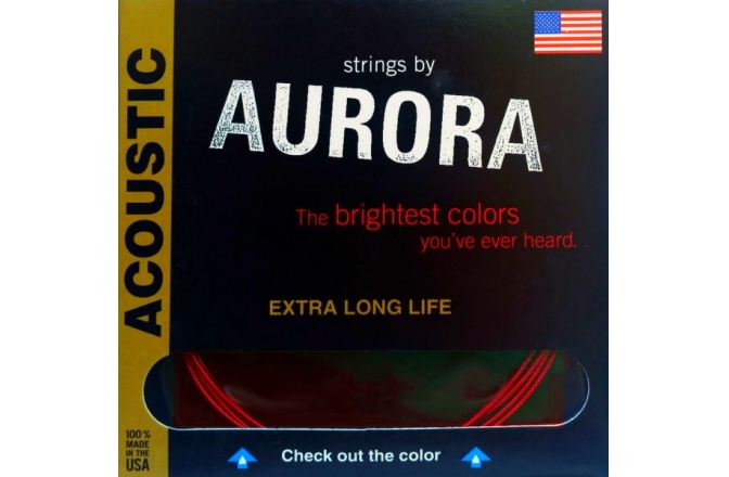 Set corzi chitară acustică 12-54 Aurora Acoustic 12s Red