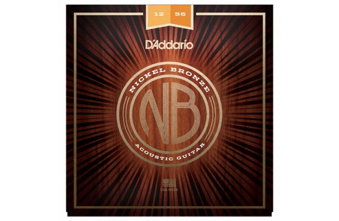 Set corzi pentru chitara acustica Daddario NB1256 Nickel Bronze Light Medium 12-56