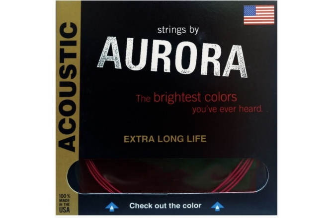 Set corzi chitară acustică Aurora Acoustic 10s Red