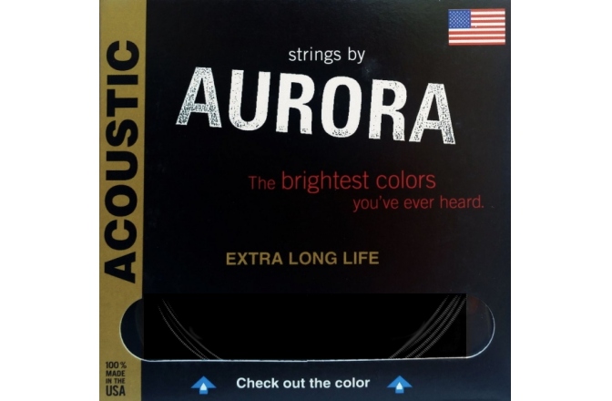 Set corzi chitară acustică Aurora Acoustic 11s Black