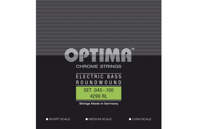 Set corzi chitară bas Optima Corzi chitara bas Chrome Strings. Round Wound Short Scale Set