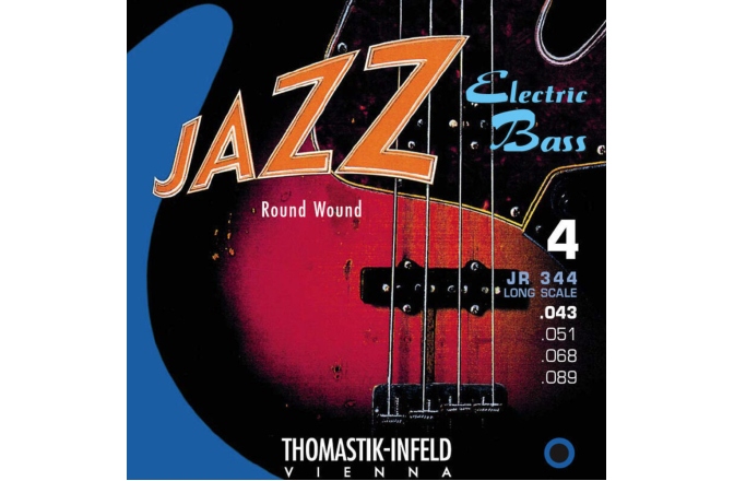 Set corzi chitară bas Thomastik Corzi chitara bas Jazz Bass series nickel round wound roundcore Set 4 corzi