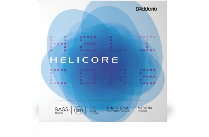 Set corzi contrabas 1/2 Daddario Helicore Hybrid Bass String Set 1/2 Scale MT