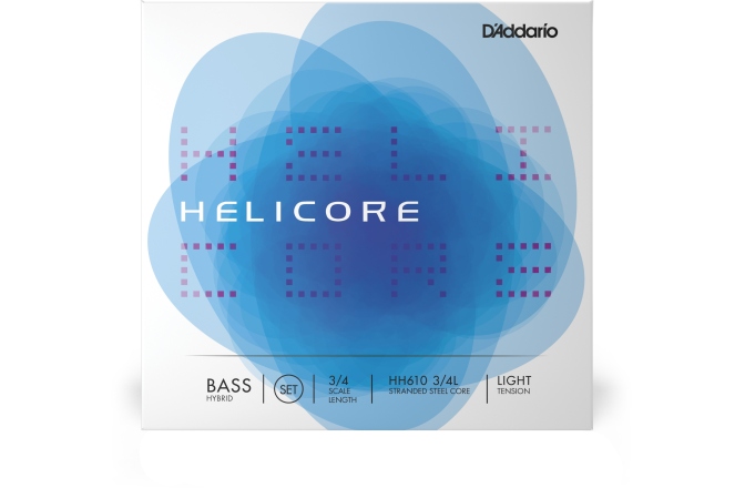 Set corzi contrabas 3/4 Daddario Helicore Hybrid Bass String Set 3/4 Scale LT