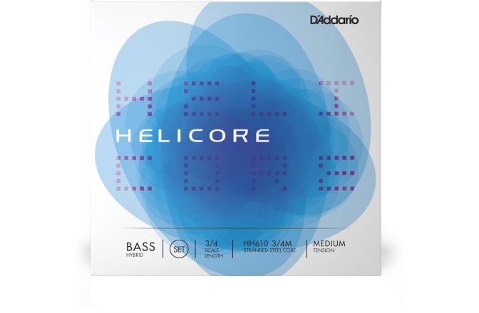 Set corzi contrabas 3/4 Daddario Helicore Hybrid Bass String Set 3/4 Scale MT