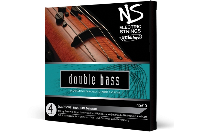 Set corzi contrabas / Bas electric 3/4 Daddario NS Electric Traditional Bass String Set 3/4 Scale MT