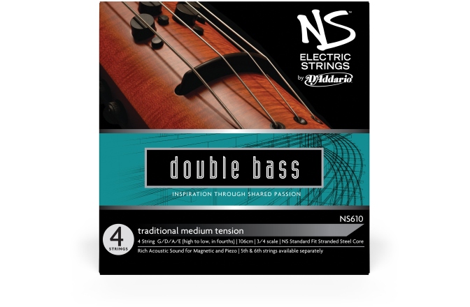Set corzi contrabas / Bas electric 3/4 Daddario NS Electric Traditional Bass String Set 3/4 Scale MT