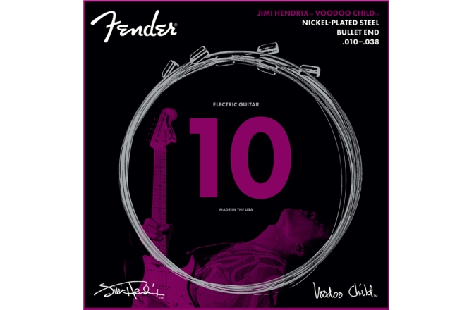 Set corzi de Chitară Fender Hendrix Voodoo Child Bullet End NPS 10-38