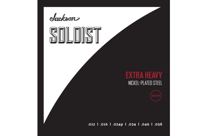 Set Corzi de Chitară Jackson Soloist™ Strings Drop Extra Heavy .012-.058