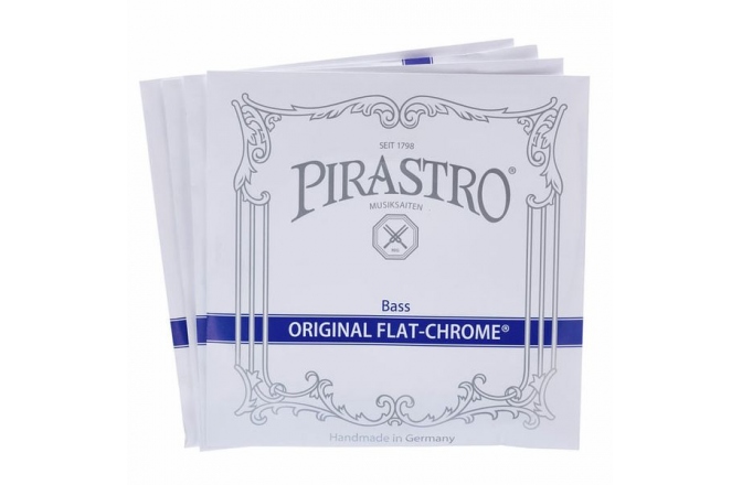 Set Corzi pentru Contrabas Pirastro D-Bass Original Flat-Chrome Orchestra Medium