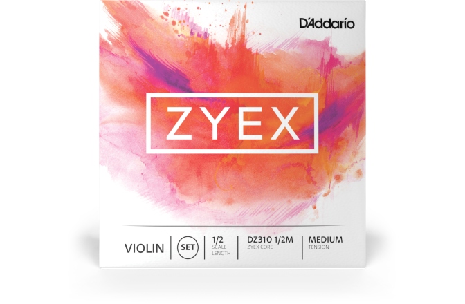 Set Corzi Vioară 1/2 Daddario Zyex Violin String Set 1/2 Scale MT