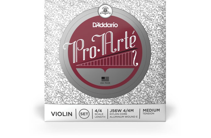 Set corzi Vioară 4/4 Daddario Pro-Arte Violin String Set with Wound E 4/4 Scale MT