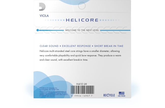 Set corzi violă Daddario Helicore Viola String Set Long Scale HT