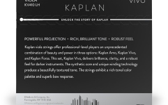 Set corzi Violă Daddario Kaplan Vivo Viola String Set Long Scale HT