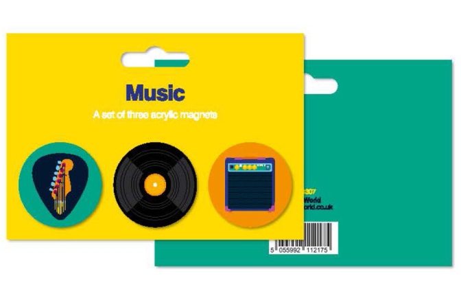 Set cu 3 Magneți No brand My World: Magnets - Music, Set of 3 
