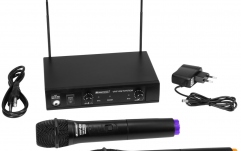 Set cu receptor wireless si 2 microfoane Omnitronic VHF-102 Wireless Mic System 212.35/200.10MHz
