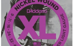 Set de corzi pentru chitara electrica cu 7 corzi Daddario EXL120-7 Nickel Wound Super Light