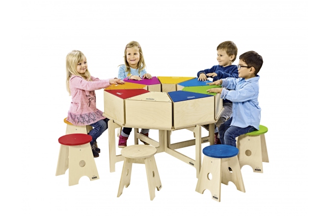 Set de 8 Cajonuri pentru Copii Nino Percussion Class Room Cajon 8 Players Deluxe