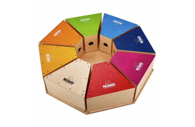Set de 8 Cajonuri pentru Copii Nino Percussion Class Room Cajon 8 Players Deluxe