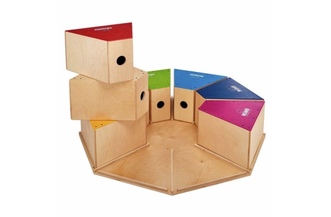 Set de 8 Cajonuri pentru Copii Nino Percussion Class Room Cajon 8 Players Deluxe