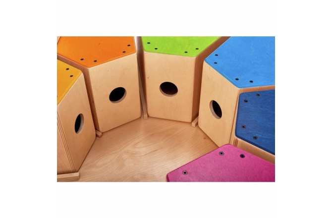 Set de 8 Cajonuri pentru Copii Nino Percussion Class Room Cajon 8 Players Deluxe