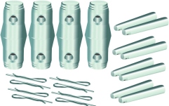 Set de conectica Alutruss QUADLOCK QL-ET Set Cone/Pivot/Pin