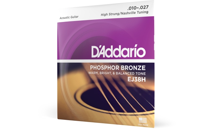 Set de corzi chitară acustică Daddario EJ38H Ph. Bronze Nashville 10-27