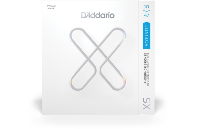 Set de corzi chitară acustică Daddario XS Ph-Bronze 10-47 12 Strings