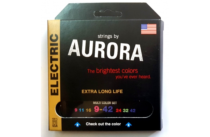 Set de corzi chitara electrica Aurora Electric 9-42 MultiColored
