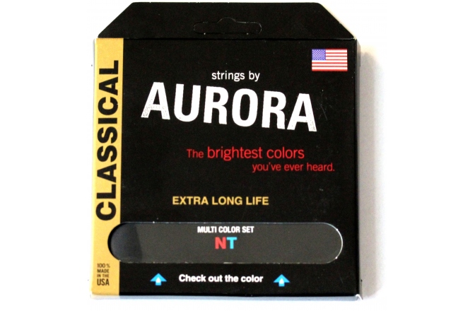 Set de corzi colorate pentru chitara clasica Aurora Classic NT MultiColored