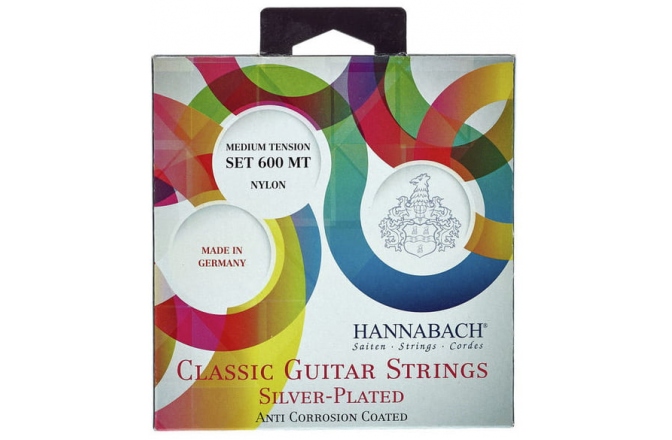 Set de corzi pentru chitara clasica Hannabach Serie 600 Silver Medium