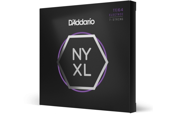 Set de corzi pentru chitară electrică cu 7 corzi Daddario NYXL1164 7 Strings