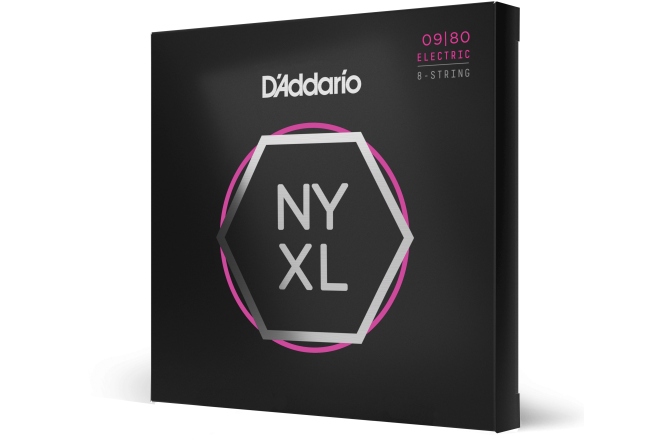 Set de corzi pentru chitară electrică cu 8 corzi Daddario NYXL0980 8 Strings