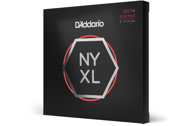 Set de corzi pentru chitară electrică cu 8 corzi Daddario NYXL1074 8 Strings